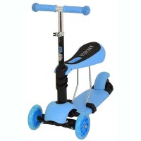 Самокат EVO-KIDS M-1, 3 в 1, со светящимися колесами, съемным сиденьем, зеленый