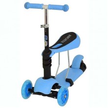 Самокат EVO-KIDS M-1, 3 в 1, со светящимися колесами, съемным сиденьем, зеленый Самокат EVO-KIDS M-1, 3 в 1, со светящимися колесами, съемным сиденьем, зеленый