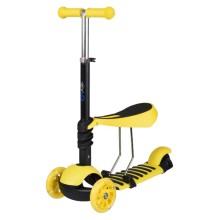 Самокат EVO-KIDS M-2, со светящимися колесами, желтый