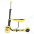 Самокат EVO-KIDS M-2, со светящимися колесами, желтый