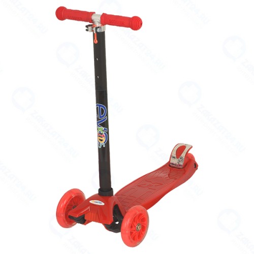 Самокат EVO-KIDS M-4, со светящимися колесами, красный