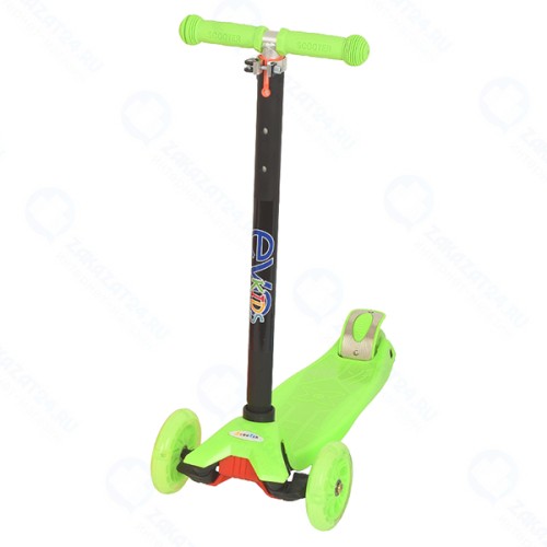 Самокат EVO-KIDS M-4, со светящимися колесами, зеленый