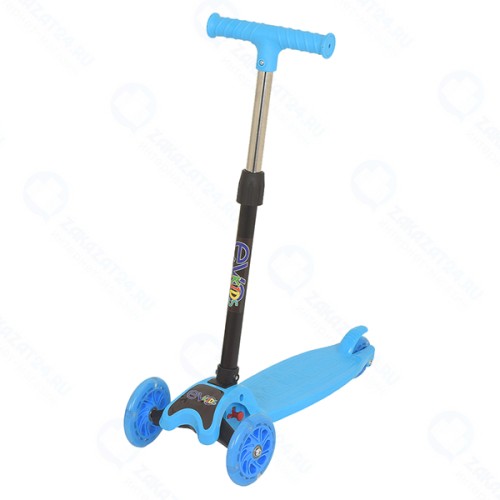 Самокат EVO-KIDS M-5D, складывающийся, со светящимися колесами, голубой