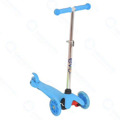 Самокат EVO-KIDS M-5, со светящимися колесами, голубой