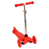 Самокат EVO-KIDS M-5, со светящимися колесами, красный