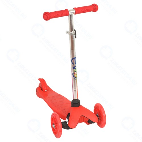 Самокат EVO-KIDS M-5, со светящимися колесами, красный