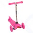 Самокат EVO-KIDS M-5, со светящимися колесами, розовый