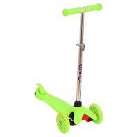 Самокат EVO-KIDS M-5, со светящимися колесами, зеленый