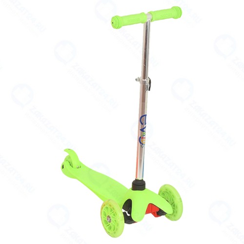 Самокат EVO-KIDS M-5, со светящимися колесами, зеленый