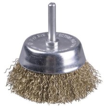 Щетка для дрели Энкор чашечная, латунированная сталь, 75 мм (51510) Щетка для дрели Энкор чашечная, латунированная сталь, 75 мм (51510)