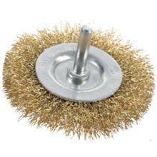 Щетка для дрели Энкор дисковая, латунированная сталь, 75 мм (51515) Щетка для дрели Энкор дисковая, латунированная сталь, 75 мм (51515)