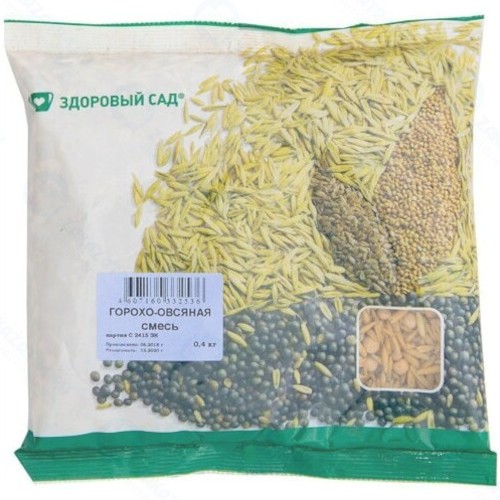 Семена ЗДОРОВЫЙ-САД Смесь горохо-овсяная, 0,4 кг (4607160332536)