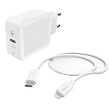 Сетевое зарядное устройство Hama PD 3A Lightning Type-C White (00188330)