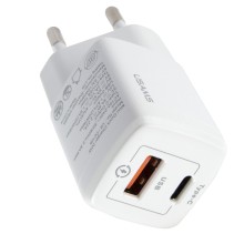 Сетевое зарядное устройство Usams Super Si USB QC3.0 + PD 20W White (CC128TC02)