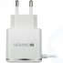 Сетевое зарядное устройство Canyon 1xUSB + кабель Lightning, 2.1A, White/Silver (CNE-CHA043WS)