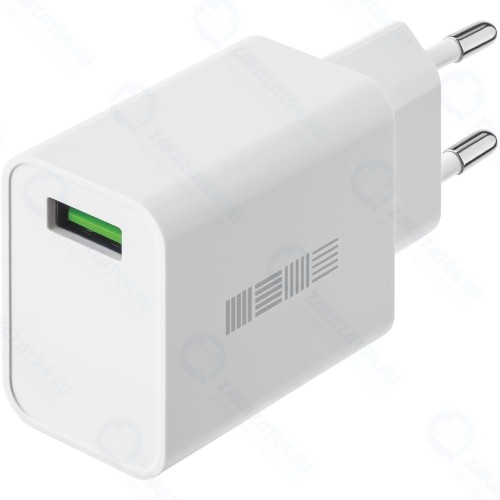 Сетевое зарядное устройство InterStep New RT: 1xUSB (18W) 2.4A QuickCharge 3.0 White (IS-TC-1USQCWH18-000B210)