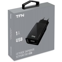 Сетевое зарядное устройство TFN USB 1A Black (TFN-WC1U1ABK)