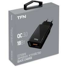 Сетевое зарядное устройство TFN QC3.0 18W Black (TFN-WCQC3BK) Сетевое зарядное устройство TFN QC3.0 18W Black (TFN-WCQC3BK)