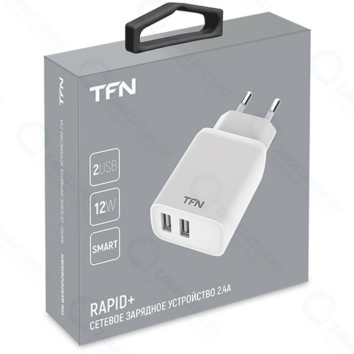 Сетевое зарядное устройство TFN Rapid+ 2xUSB 2.4A White (TFN-WCRPD12W2UWH)