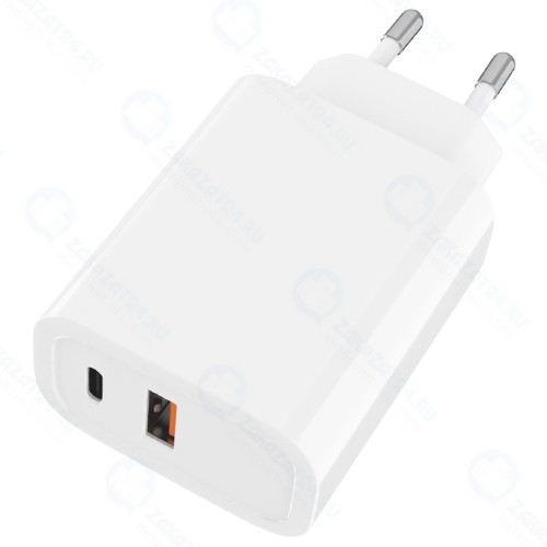 Сетевое зарядное устройство TFN USB+Type C QC 36W White (TFN-WCRPD18W05)