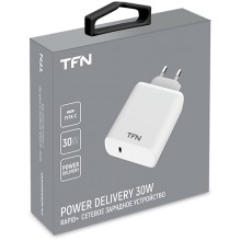 Сетевое зарядное устройство TFN Rapid+ USB-C PD3.0 30W White (TFN-WCRPD30WPDWH) Сетевое зарядное устройство TFN Rapid+ USB-C PD3.0 30W White (TFN-WCRPD30WPDWH)