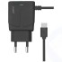 Сетевое зарядное устройство PERO TC04 USB/USB Type-C Cable 2.1A, черное (ТС04B2ATC)