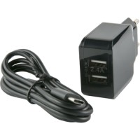 Сетевое зарядное устройство Red Line 2 USB, 2.4A + Type-C Black (УТ000013632)