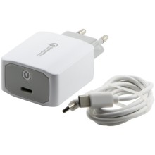 Сетевое зарядное устройство Red Line Tech USB Type-C QC 3.0 + Type-C White (УТ000017826)