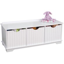 Скамья KIDKRAFT с ящичками для хранения, белая (14564_KE)