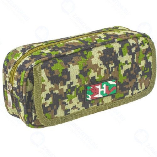 Пенал Brauberg Military, 21х5х9 см, зеленый (228990)