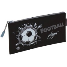 Пенал-конверт Brauberg Football, мягкий, водонепроницаемый, на молнии, 22х12 см (229257)