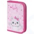 Пенал Пифагор Cute Meow, 1 отделение, тканевый, 19x13 см (270358)