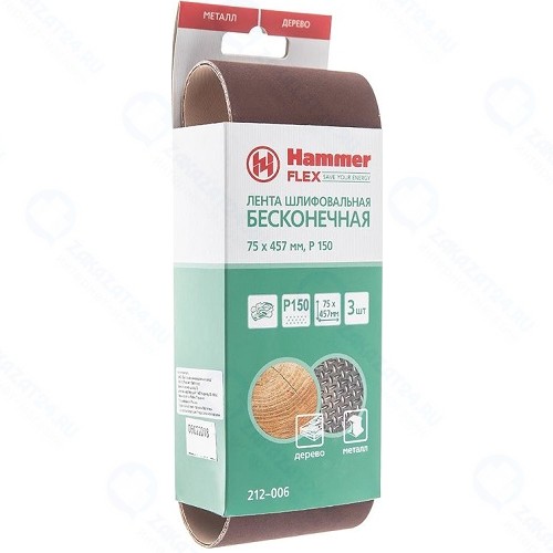 Шлифовальная лента Hammer Flex 75х457 мм P150 (212-006)