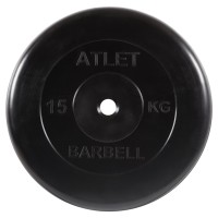 Диск для штанги MB-BARBELL Atlet, d 26 мм, 15 кг (MB-AtletB26-15)