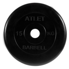 Диск для штанги MB-BARBELL Atlet, d 51 мм, 15 кг (MB-AtletB51-15)