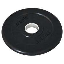 Диск для штанги STARFIT BB-202, 0,5 кг, обрезиненный, черный (УТ-00007168)