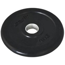 Диск для штанги STARFIT BB-202, 1 кг, обрезиненный, черный (УТ-00007169)