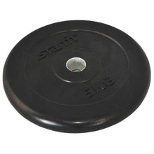 Диск для штанги STARFIT BB-202, 5 кг, обрезиненный, черный (УТ-00007172)