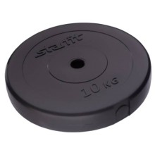 Диск для штанги STARFIT BB-203, 10 кг, пластик, черный (УТ-00007182)