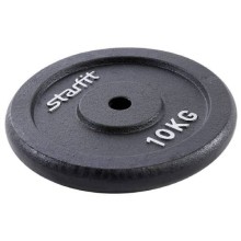 Диск для штанги STARFIT BB-204, 10 кг, чугун, черный (УТ-00009822)