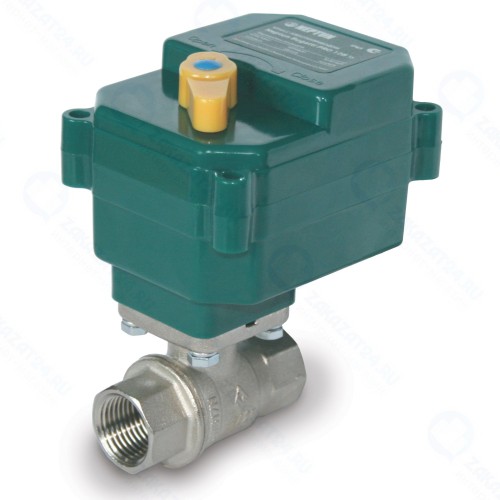 Шаровый кран ТЕПЛОЛЮКС Neptun Bugatti Pro 12В 1/2, с электроприводом, зеленый (2153566)