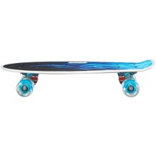 Скейтборд ONLITOP 55х14 см, светящиеся колеса 60х45 мм, белый/синий (5290554)