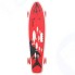 Скейтборд ONLITOP 55х14 см, светящиеся колеса 60х45 мм, красный/белый (5290556)