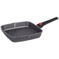 Сковорода-гриль Мечта Гранит, 24х24 см, съемная ручка (р064701)