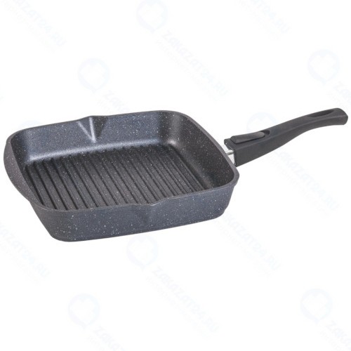 Сковорода-гриль Мечта Гранит, 26х26 см, съемная ручка Black (р066802)