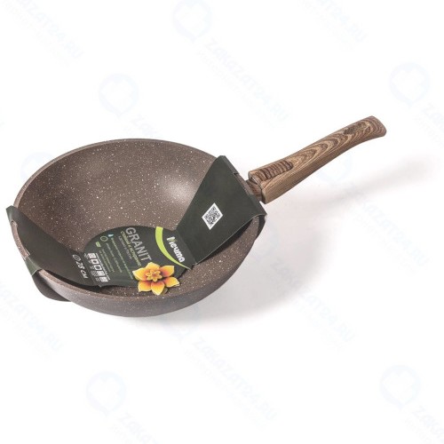 Сковорода-вок Мечта Гранит, 28 см, съемная ручка Brown (р078806)