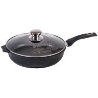 Сковорода с крышкой Мечта Гранит, 26 см Black (С26802)