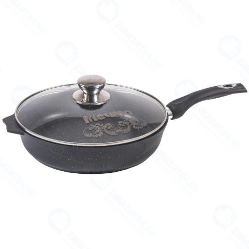 Сковорода с крышкой Мечта Гранит, 28 см Black (С28802)