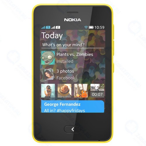 Смартфон Nokia Asha 501 Yellow