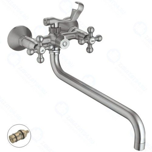 Смеситель для ванны HAIBA серебристый (HB2619-5)